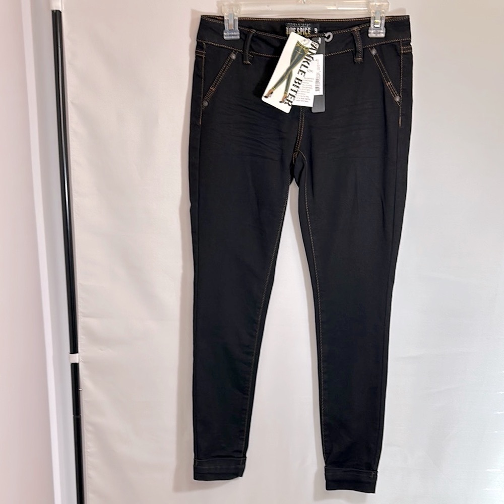 BLue Spice Womens Denim Legging Jeggings Size 9 Stitched High Waist New W/Tag